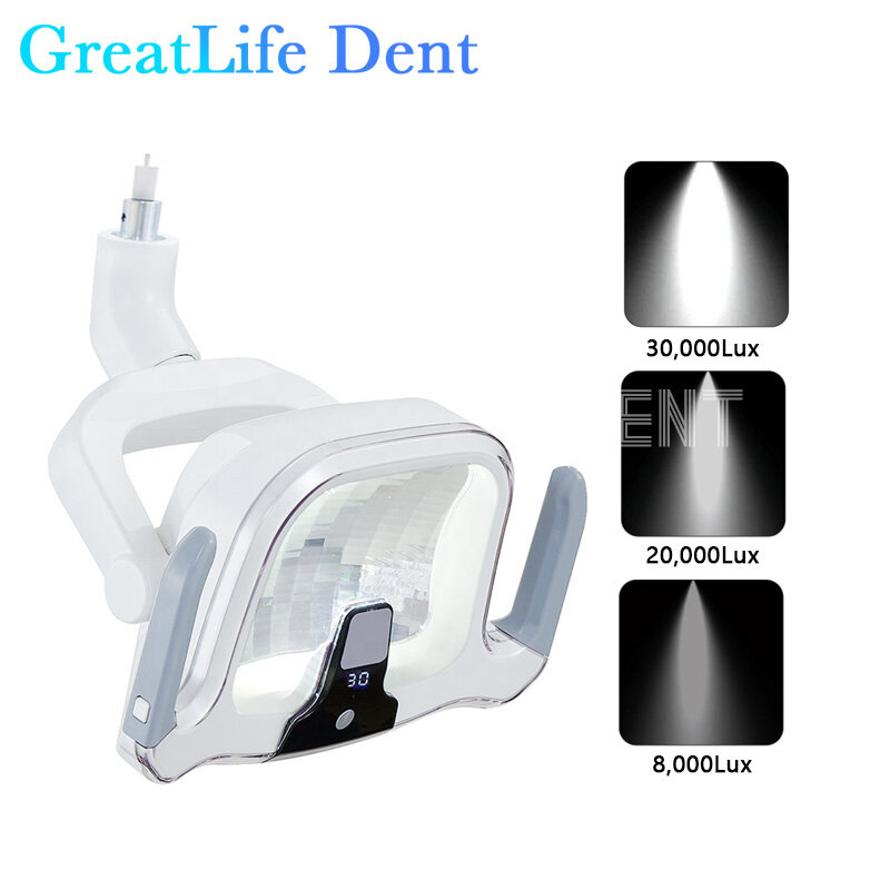 GreatLife-Indução Shadowless Lâmpada LED, Luz Operação Dental, Dental Unidade Cadeira Equipamento, 5W, Novo