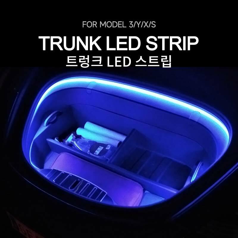Für Tesla 2013-2021 Modell 3 Modell y x s Auto Front Kofferraum intelligente Licht leiste 12 V LED Lampe Rohr Innenraum dekorative Zubehör