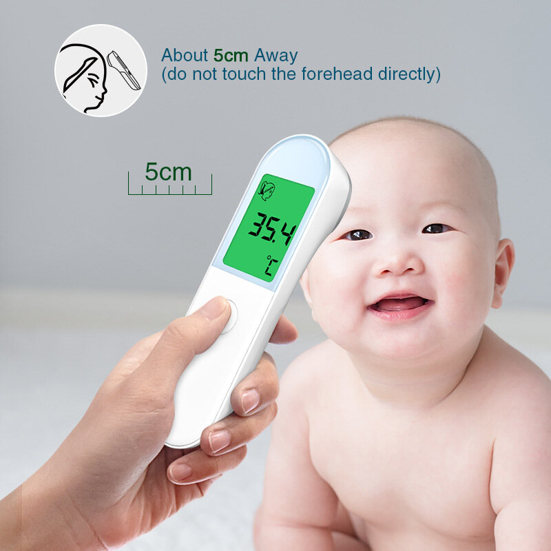 Termómetro médico sin contacto para la frente para bebés y adultos, Digital, LCD, infrarrojo