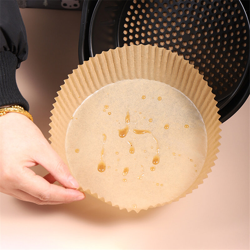 Air Fryer Disposable Paper Liner Oven Oil-proof Parchment Pad Kitchen Microwave Sheets Plate Air Fryer Fryer Baking Accessories