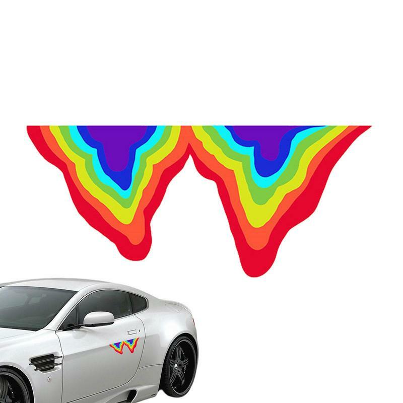 Liquid Rainbow Side Fluid Effect adesivo riflettente per Auto Auto Body Window Glass posteriore Tail Trunk moto Scooter decalcomanie