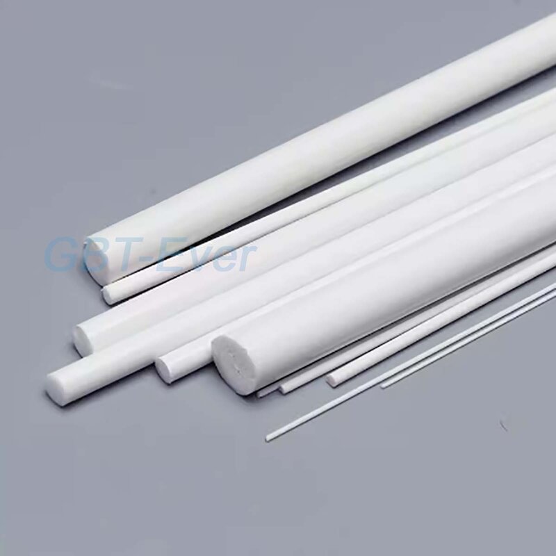 Tubo redondo de plástico sólido para construcción, tubo de goma dura de 1/5/50 piezas, 0,5, 0,8, 1, 1,5, 2mm de longitud, 250/500mm