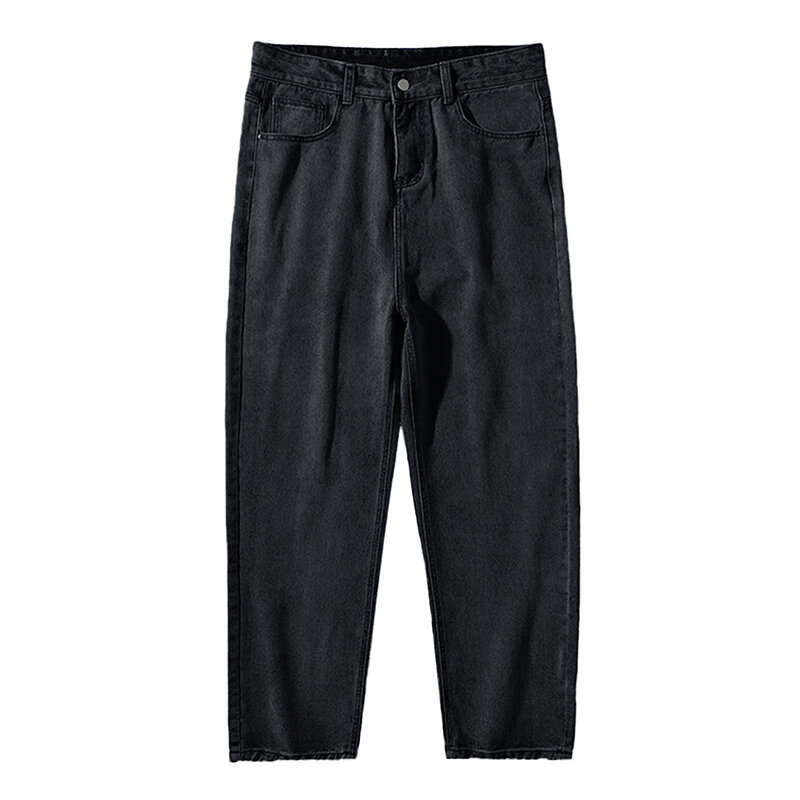 Джинсы мужские в стиле ретро, модные прямые свободные брюки с узкой талией и широкими штанинами, повседневные длинные штаны в американском стиле, весна-лето