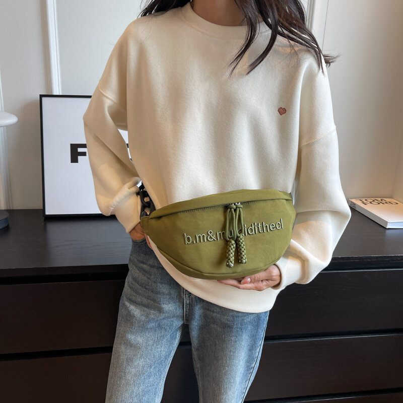 Große Kapazität Frauen Brusttasche koreanische Mode Hüft tasche Frauen Hüft taschen Trend Halbmond Umhängetaschen Gürtel tasche für Frauen