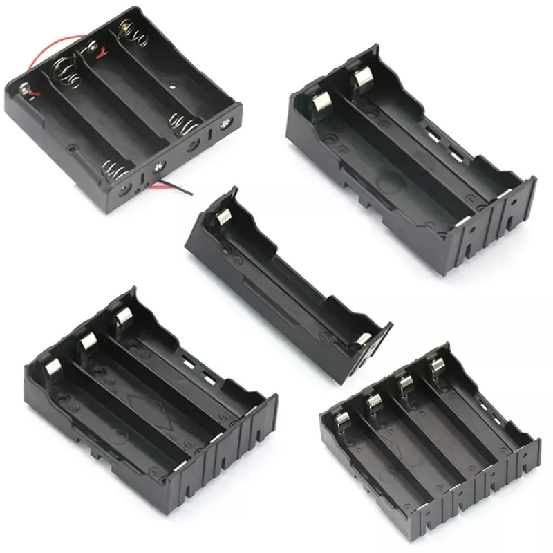 1PCS DIY Plastic 18650 Battery Box Storage Case Battery Case Battery Holder Container Clip with Wire Lead Pin