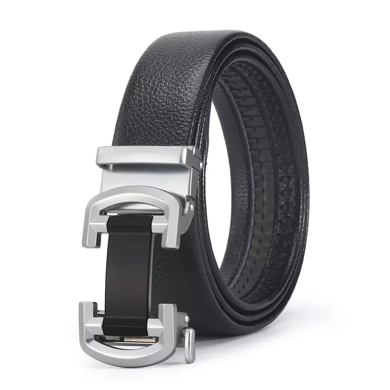 2024 New Men's Automatic Buckle Fashion Casual Business Cowhide Middle-aged Trend Belts Factory Wholesale Luxury Designer Brand