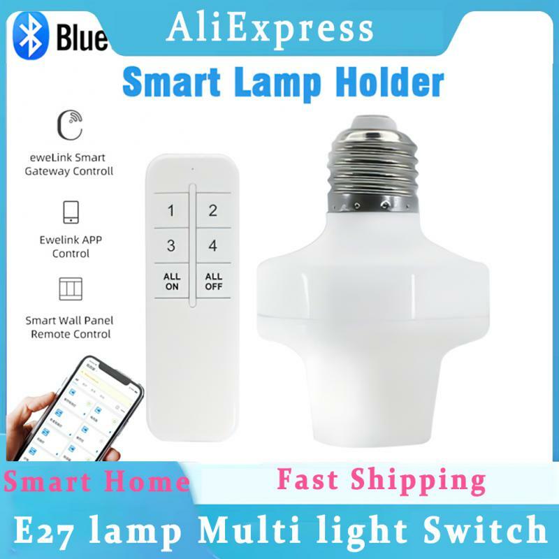 Security Protection E27 Lamp Holder Stand Bluetooth Mesh Controller 1100V 240V Light Switch Wireless Remote Control Smart Home