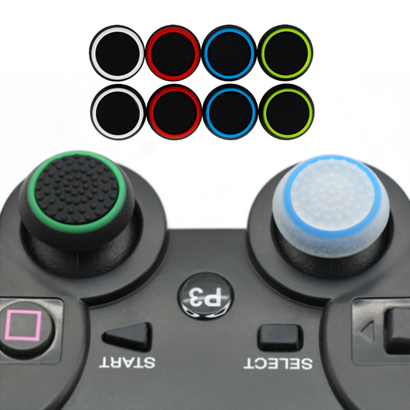 Non-Slip Silicone Analógico Thumb Stick Grip Caps, Thumbstick Capa para PS3, PS4, PS5, Xbox 360, Xbox One, Controlador de jogo, 4pcs