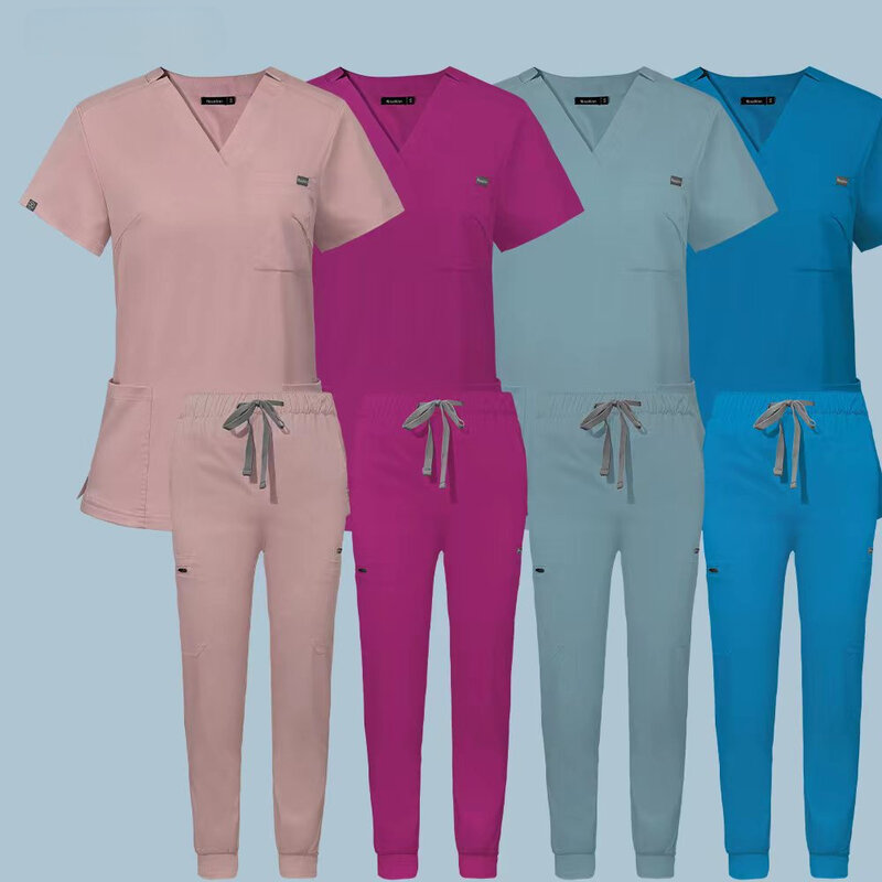 병원 수술실 의료 유니폼 스크럽 세트, 의료 용품, 간호사 치과 수술 슈트, 작업복, 도매