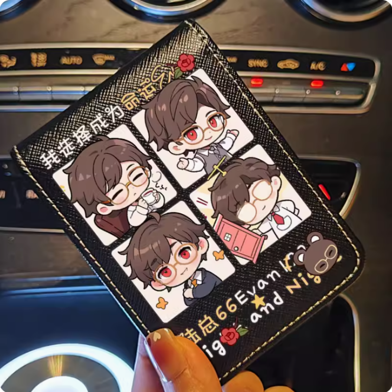 Dompet Anime ringan dan malam Evan dompet modis kartun dompet PU tempat kartu tas uang hadiah B706 Cosplay