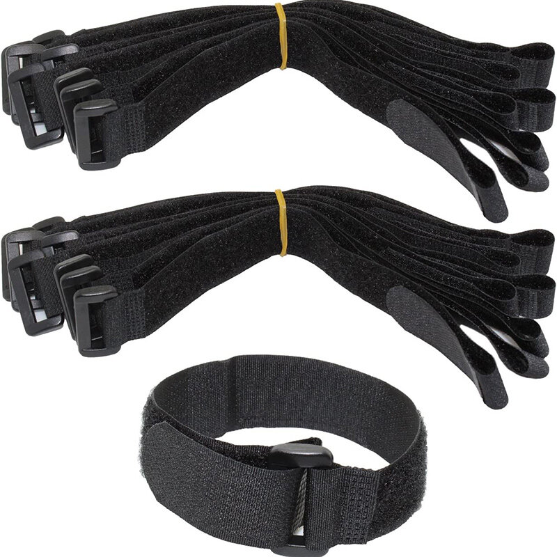 5/10Pcs Reusable Hook and Loop Straps Fastening Cable Ties Cable Straps Nylon Securing Wire Cord Ties Organizer Fastener Tape