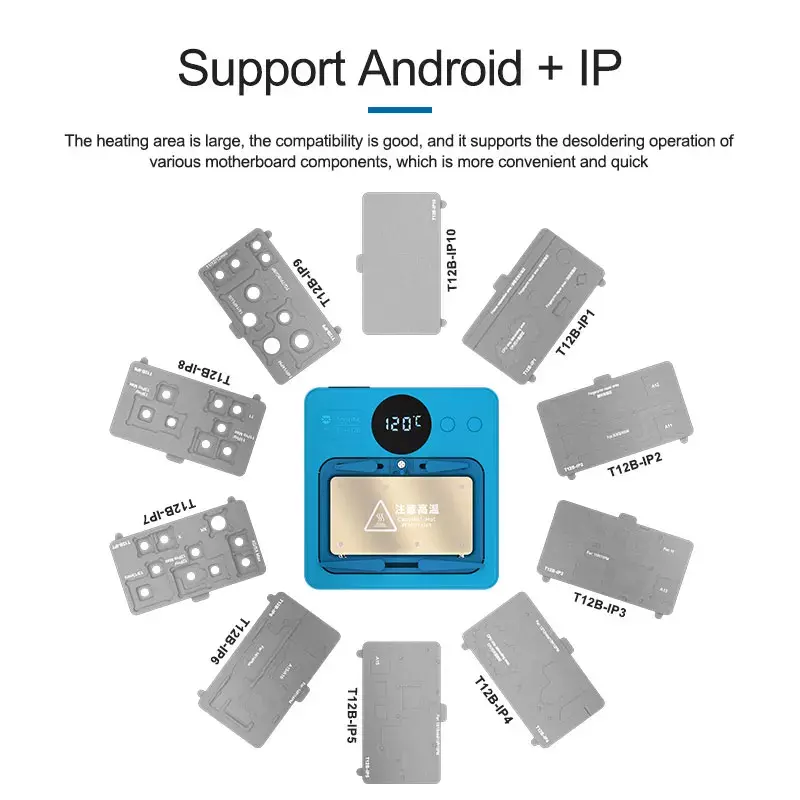 SS-T12B słoneczna wielofunkcyjna inteligentna platforma grzewcza obsługująca system Android + serię IP dla naprawa telefonu komórkowych