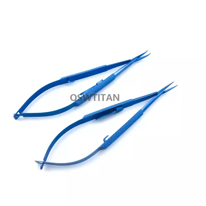 Barraquer Titanium alloy Needle Holder Without lock / With lock curved Ophthalmic surgical instrument