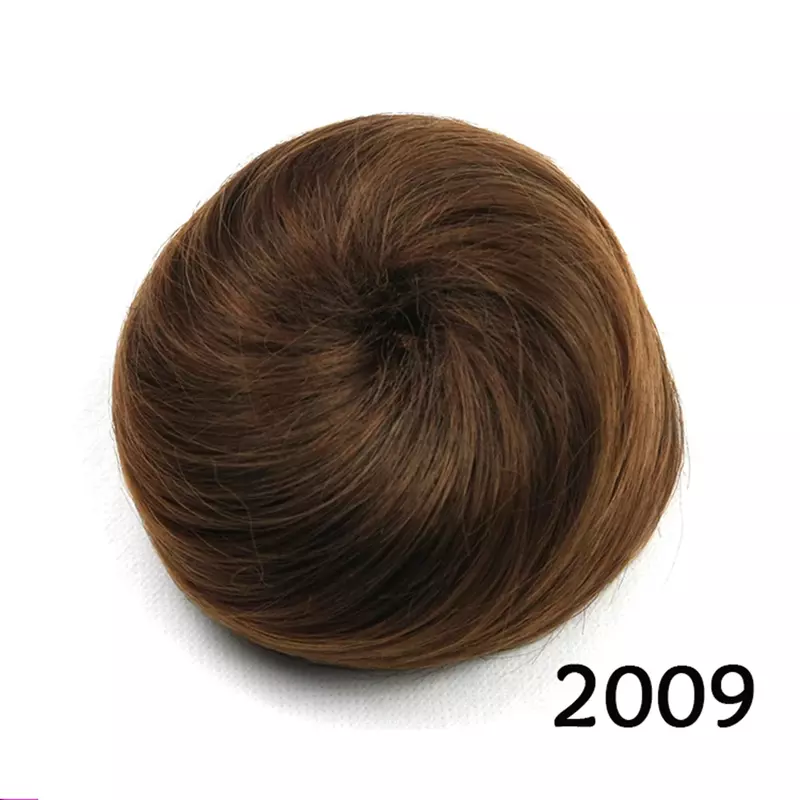 Clip de moño de pelo sintético para mujer, accesorios para el cabello, rodillo de Donut, Scrunchie