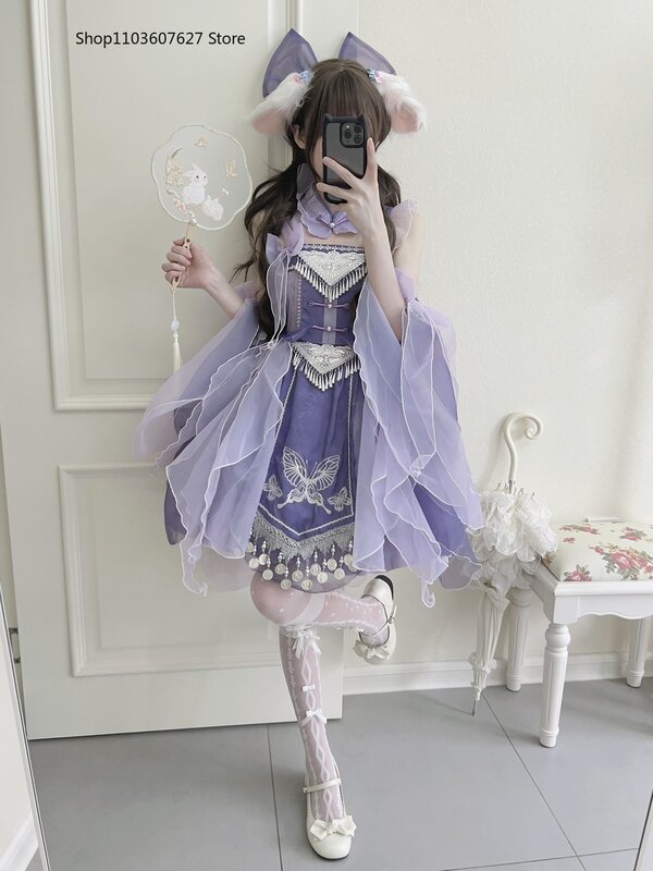 [Oryginał] chiński styl sukienka Lolita starożytny styl etniczny kostium