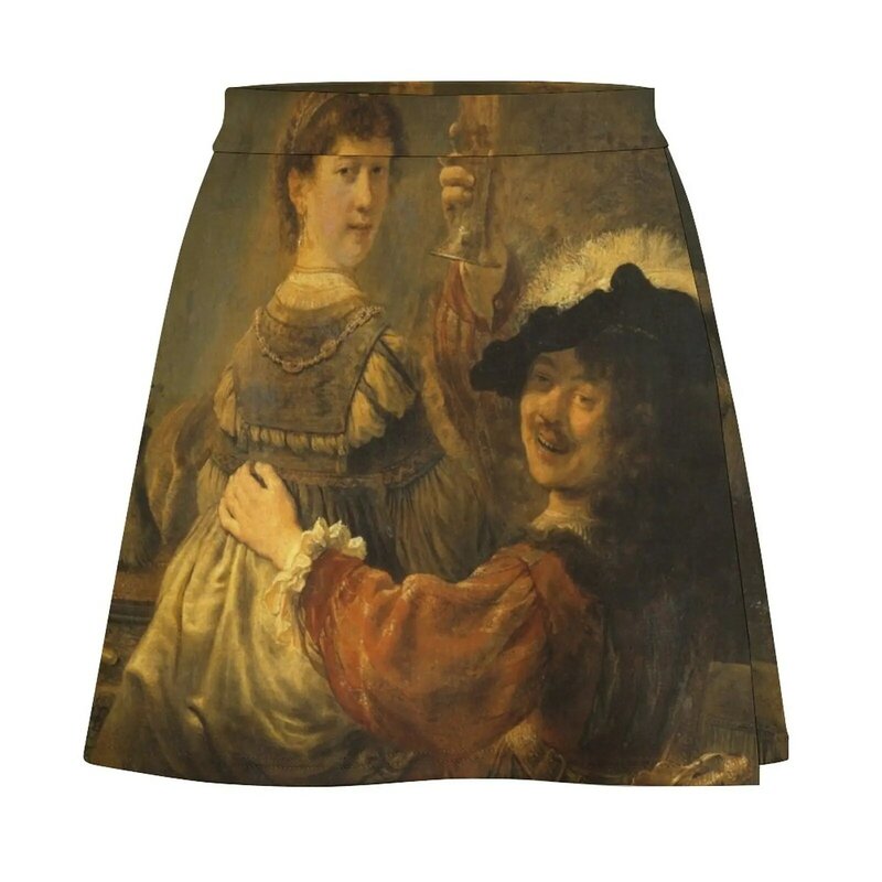 Rembrandt-minifalda de Rembrandt y Saskia para mujer, ropa de mujer, minivestido extremo