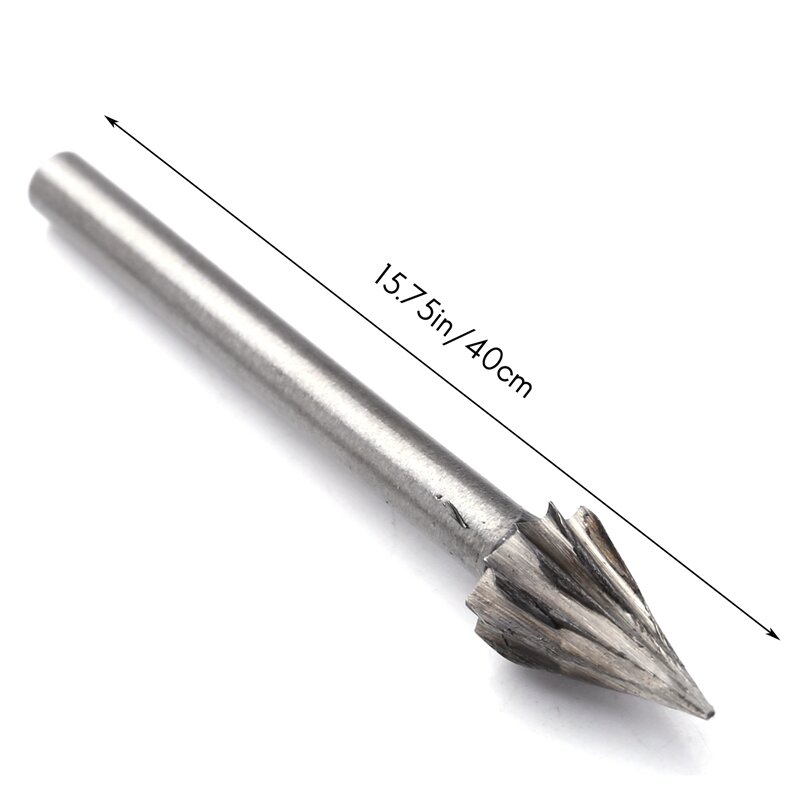20Pcs HSS Tungsten Carbide Rotary Cutting Burr Set Grinder Bit 1/8 Inch (3Mm) Shank Woodworking Carving Tools