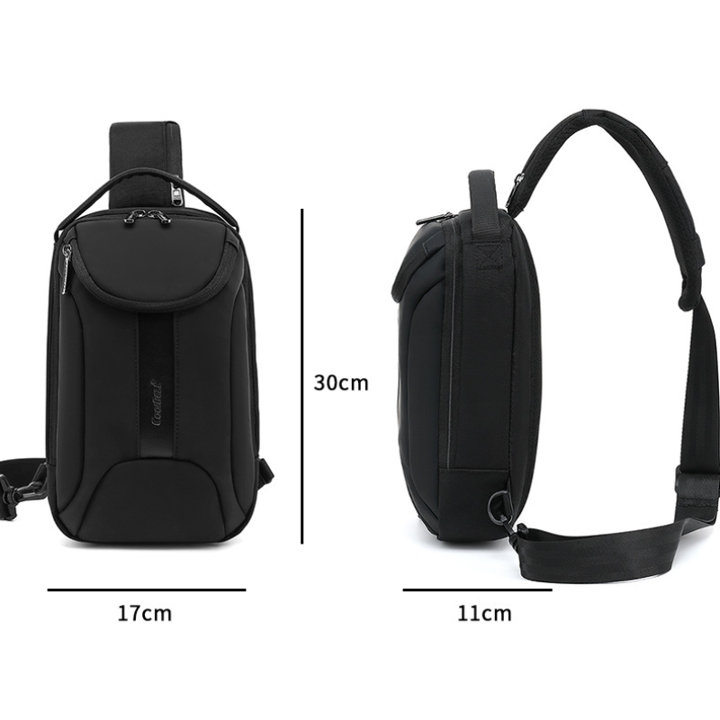 Chikage New Fashion Men's Crossbody Bag Lightweight Single Shoulder Bag All-match Men's Bag Large Capacity Leisure Chest Bag