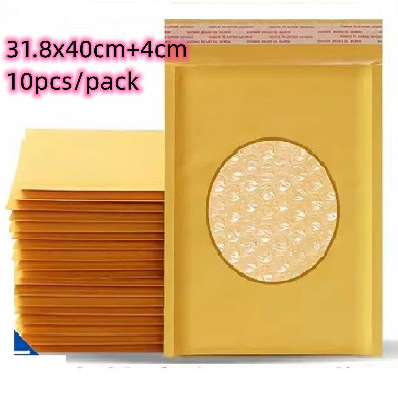 10 шт., конверты для почтовых отправлений желтого цвета, 31,8x40 см