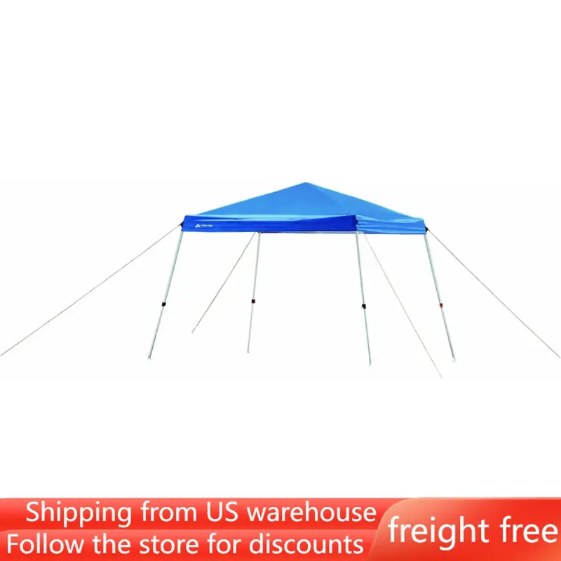Kanopi luar ruangan tahan air Awning luar ruangan perlengkapan berkemah biru 10 'X 10' kanopi kaki miring instan pengiriman gratis
