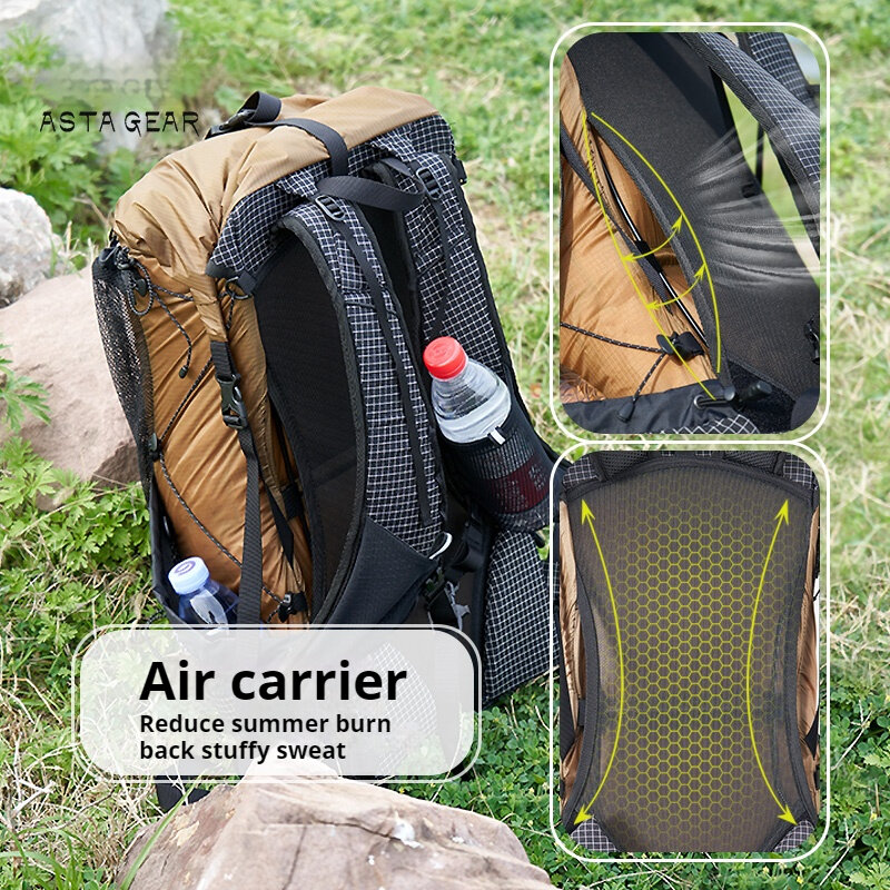 ASTA GEAR-Sac à dos ultraléger avec cadre SHAN 28 + 10L, pour l'extérieur, le camping, la randonnée, le trekking, les voyages