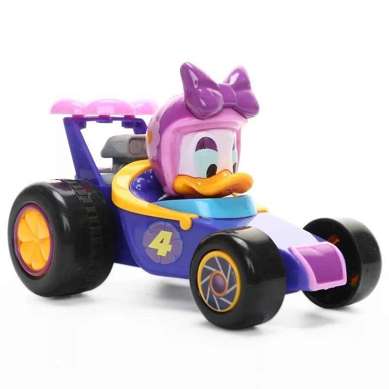 Zupełnie nowe samochody Disney Pixar kreskówka myszka miki Minnie kaczor Donald Daisy Goofy jakości plastikowe zabawki samochodowe na prezent urodzinowy dla dzieci
