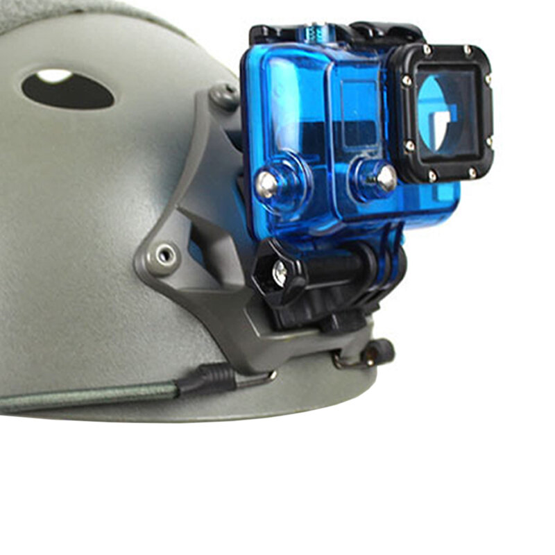 Cepat/MICH/NVG Aksesori Helm Taktis Adaptor Dasar Helm Terpasang untuk Kamera Aksi GoPro Hero