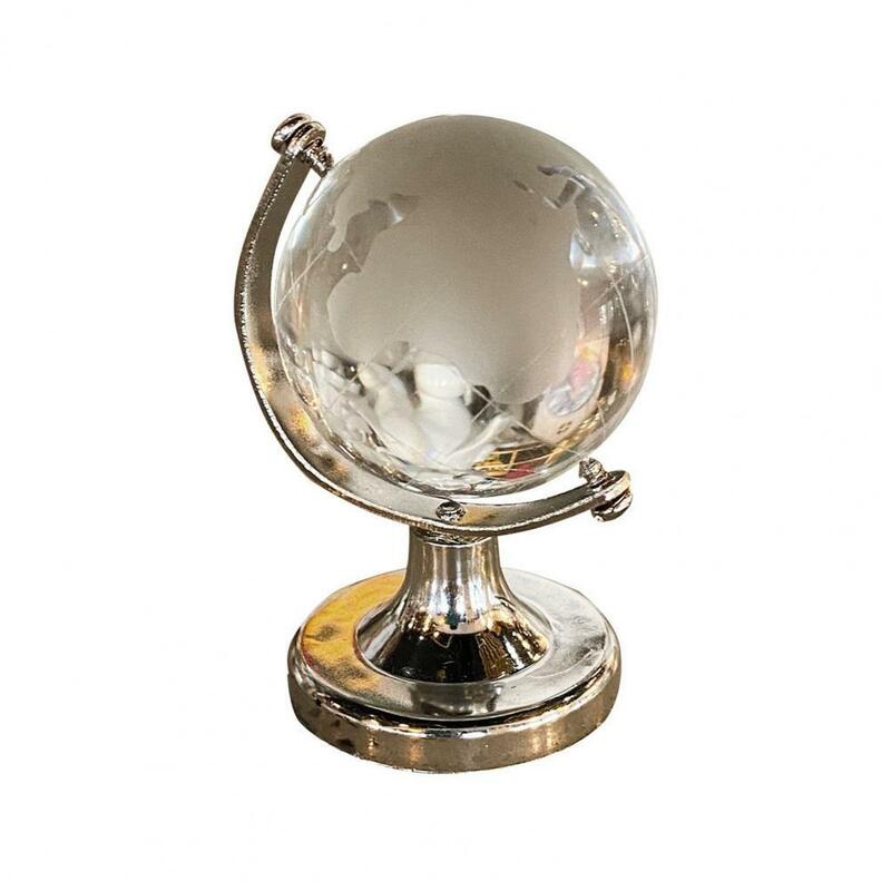Forma redonda globo da terra durável cristal transparente globo da terra esfera de cristal artificial bola