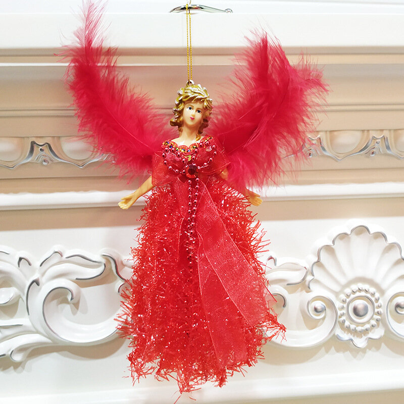 Muñeco de Ángel de Navidad para decoración del hogar, adorno colgante para árbol de Navidad, Año Nuevo, regalos para niños, 2024