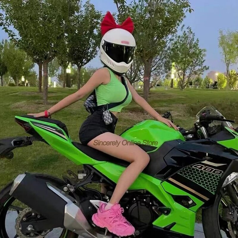 Kask motocyklowy motylkowy węzeł dekoracja Motocross kask jeździecki Decor kask naklejka akcesoria stylizacja dla kobiet Cosplay