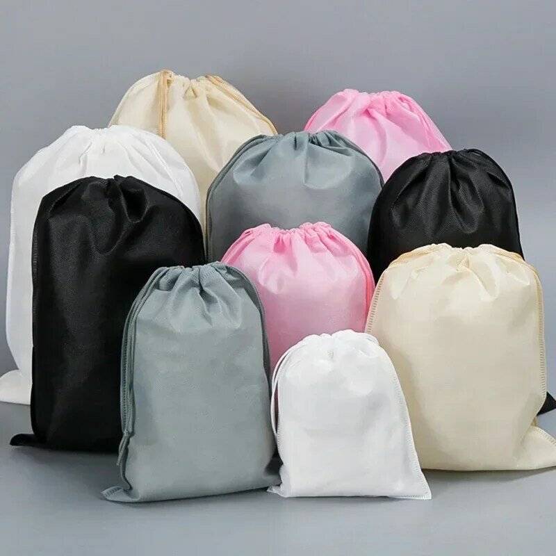 MW3-Bolsa de almacenamiento no tejida para viaje, bolsillo con cordón, a prueba de polvo, suministros para el hogar, organizador de zapatos