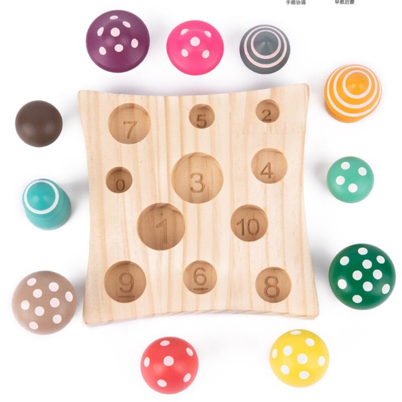 テーブルプレイおもちゃの頭脳ゲームポータブル多機能ピッキングキノコおもちゃテーブルゲーム創造的な子供のための数学学習ドロップシップ