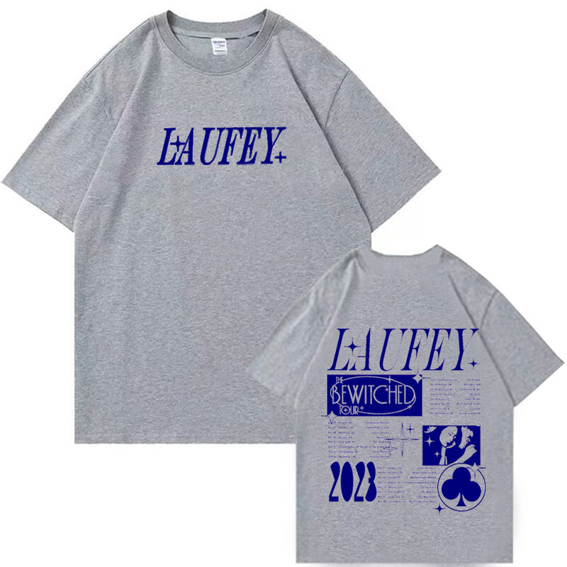 Koszula Laufey Laufey Bewitched koszula z albumem Laufey Tour prezent dla fanów Laufey unisex koszulki z krótkim rękawem i dekoltem w kształcie litery "o