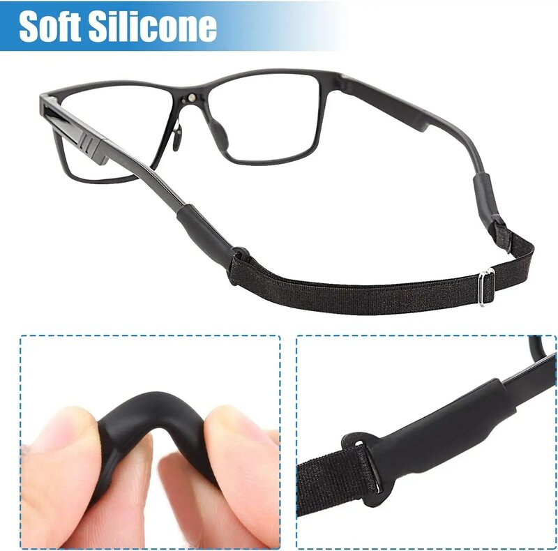 แว่นตาแบบยืดได้ป้องกันสายเดี่ยวผ้าลื่นยืดได้สายคล้องคออุปกรณ์เสริมสำหรับแว่นสายตากีฬากลางแจ้ง