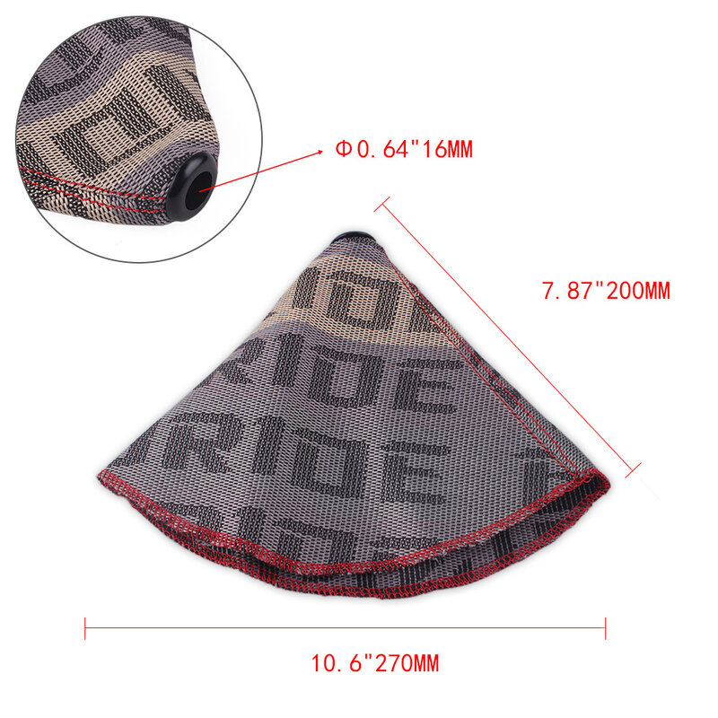 Bride High Quality Hyper Fabric Shifter Boot Racing Shift Knob Cover Collars for Universal Car With Red Stitching