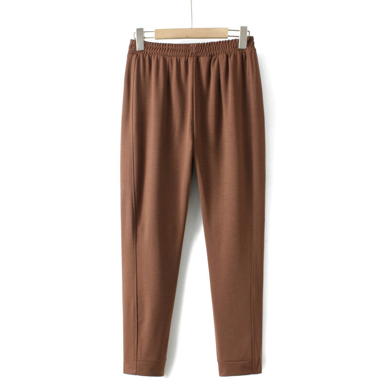 4XL Plus Size Harem Pants donna Comfort elastico in vita pantaloni elasticizzati pantaloni tinta unita abiti Curve oversize primavera 2023