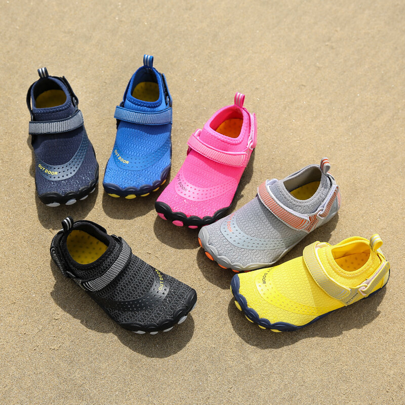 Sapatos de praia impermeáveis e respiráveis para menino e menina, sapatos descalços, para correr, esporte, praia, água, primavera