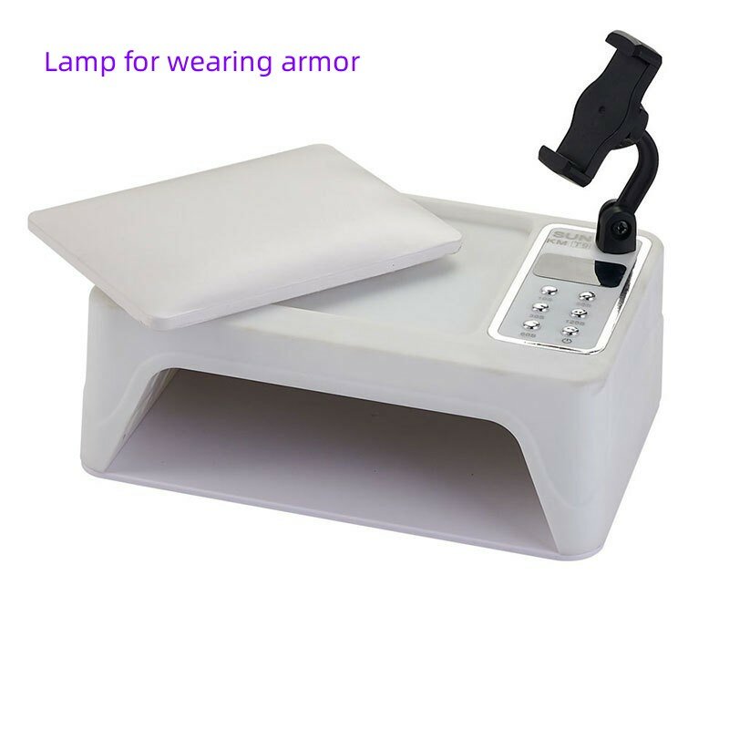 Nuova lampada per l'aumento delle unghie, macchina per fototerapia, con cuscino per le mani, indossare unghie, lampada da forno per smalto per unghie ad asciugatura rapida