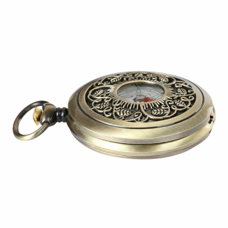 Карманные часы с компасом, стильные часы с ожерельем и цепочкой для мужчин и женщин