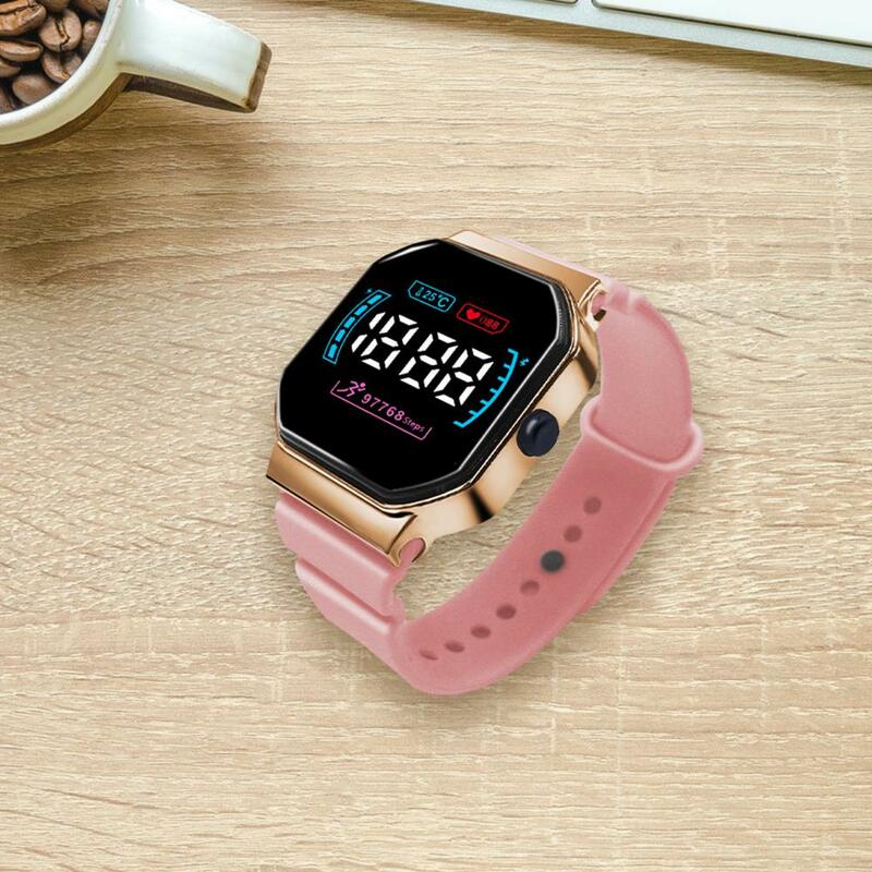 Big Font Screen Watch Dial Digital Sports Led Watch with Font Display Comfortable Wristwatch for Students Runners Dial Watch