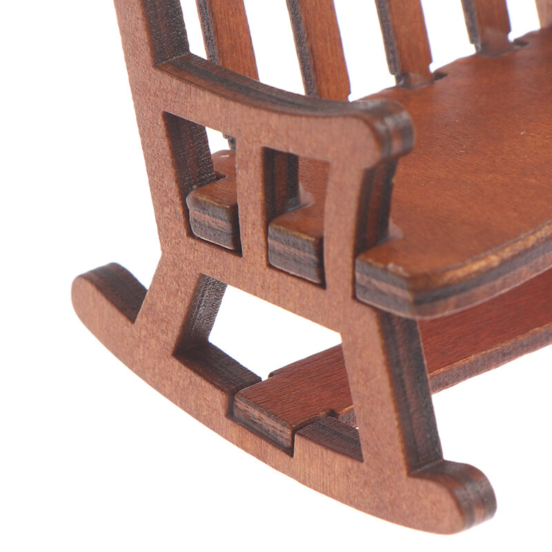 1 шт. масштаб 1:12 миниатюрная мебель для кукольного домика деревянное кресло-качалка сиденье для кукольного домика аксессуары декоративные игрушки