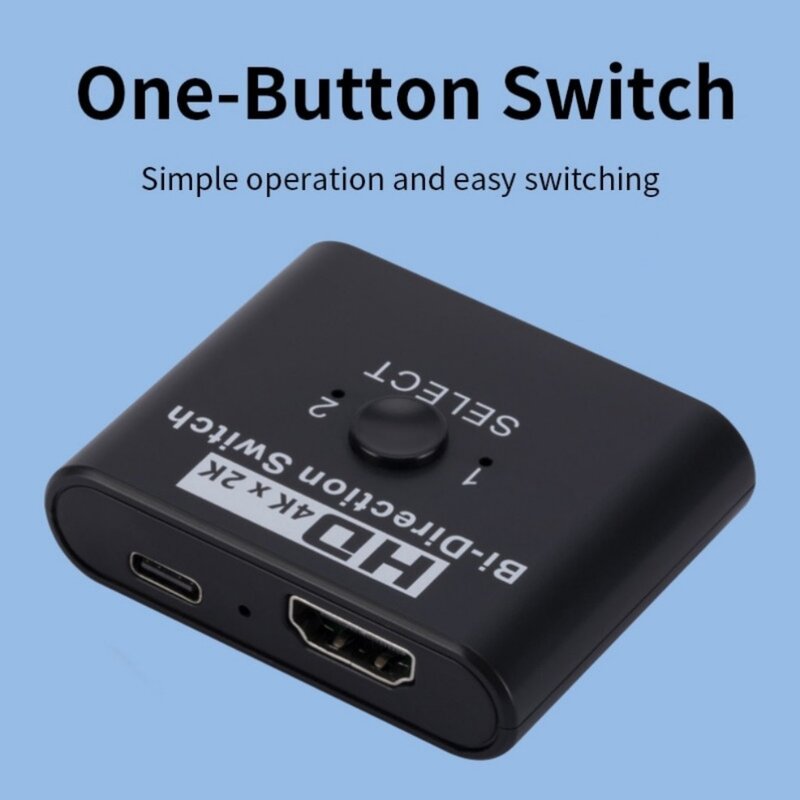 4k HDMI-kompatibler Switch Splitter Bidirektional 1x2/2x1 HDMI-kompatibler Switcher 2 in1 Out für ps4/3 TV Box Switcher Adapter