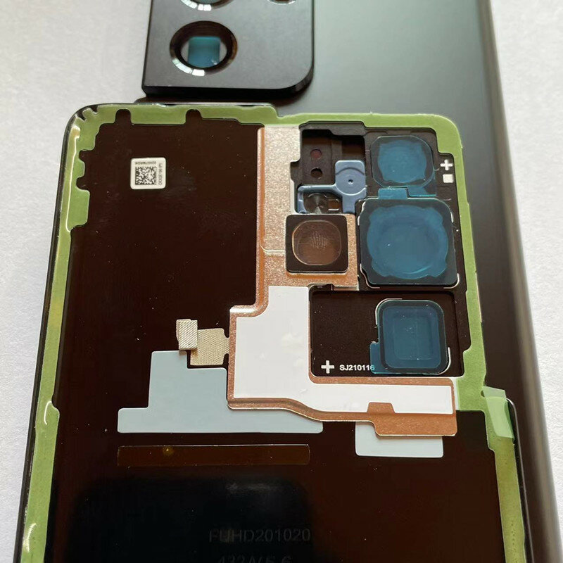 Remplacement de la vitre arrière pour Samsung Galaxy S21 Ultra SM-G998FD batterie arrière porte étui avec objectif de l'appareil photo logo CE