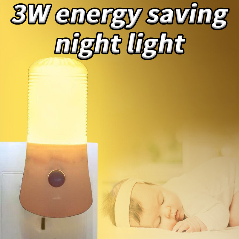 ไฟกลางคืน LED หรี่แสงได้เสียบเข้ากับผนังสมาร์ท lampu tidur พลบค่ำถึงรุ่งอรุณ lampu tidur ไฟกลางคืนสำหรับผู้สูงอายุเด็กห้องน้ำ