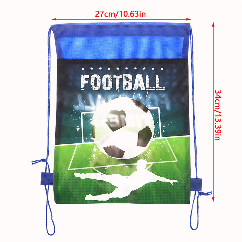 Cartoon Non-woven Football Foldable Drawstring bag Fitness Backpack Shop Pocket Family Sports Bags Party Favors Picnic Supplie