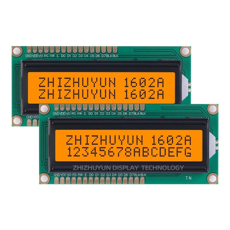 Modul layar karakter LCD16X2 80X36Mm membran biru 162A layar LCD modul Tampilan baris ganda antarmuka spc780d