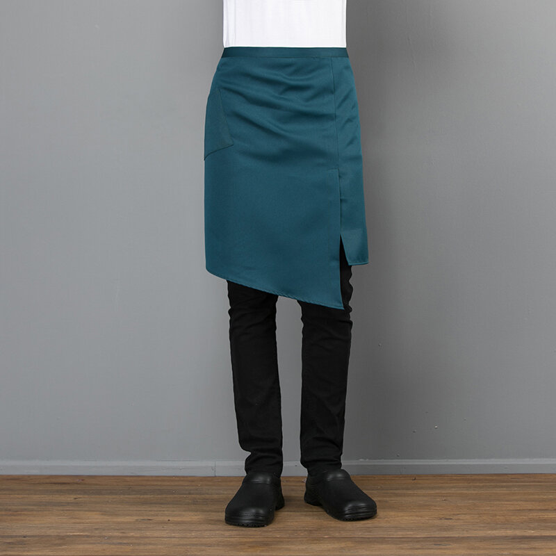 Delantal de uniforme de Chef de cocina para hombres y mujeres, traje de trabajo de camarero, resistente al aceite, medio largo, corto, restaurante, Japón, Corea