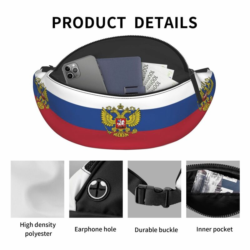 Rusland Vlag Borst Tas Merchandise Voor Man Vrouw Mode Sovjet Russische Ccp Communistische Socialistische Strap Tas