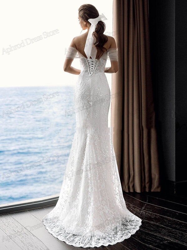 Gaun pernikahan cantik gaun pengantin panjang selantai gaun pengantin putri duyung gaun pengantin cantik untuk pesta Formal 2024 gaun pengantin Novia