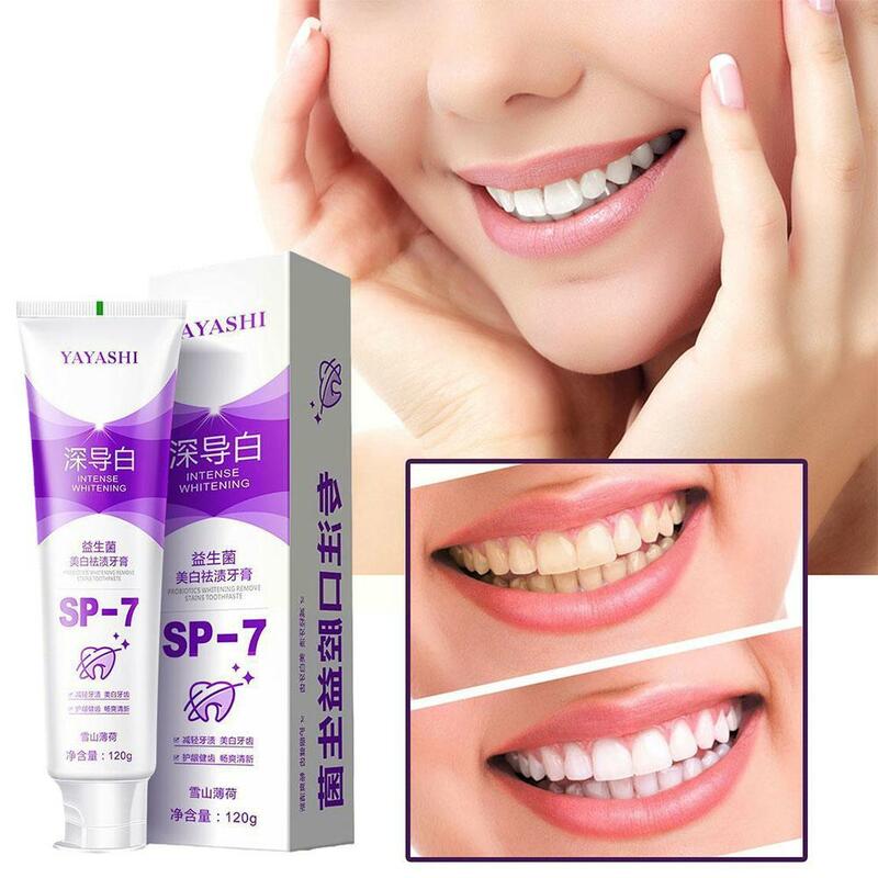 2023 nuovo dentifricio sbiancante per denti rimuovi macchie gialle macchie orali dentali igiene fresca cura della pulizia sicura prodotto per l'alito M4U5